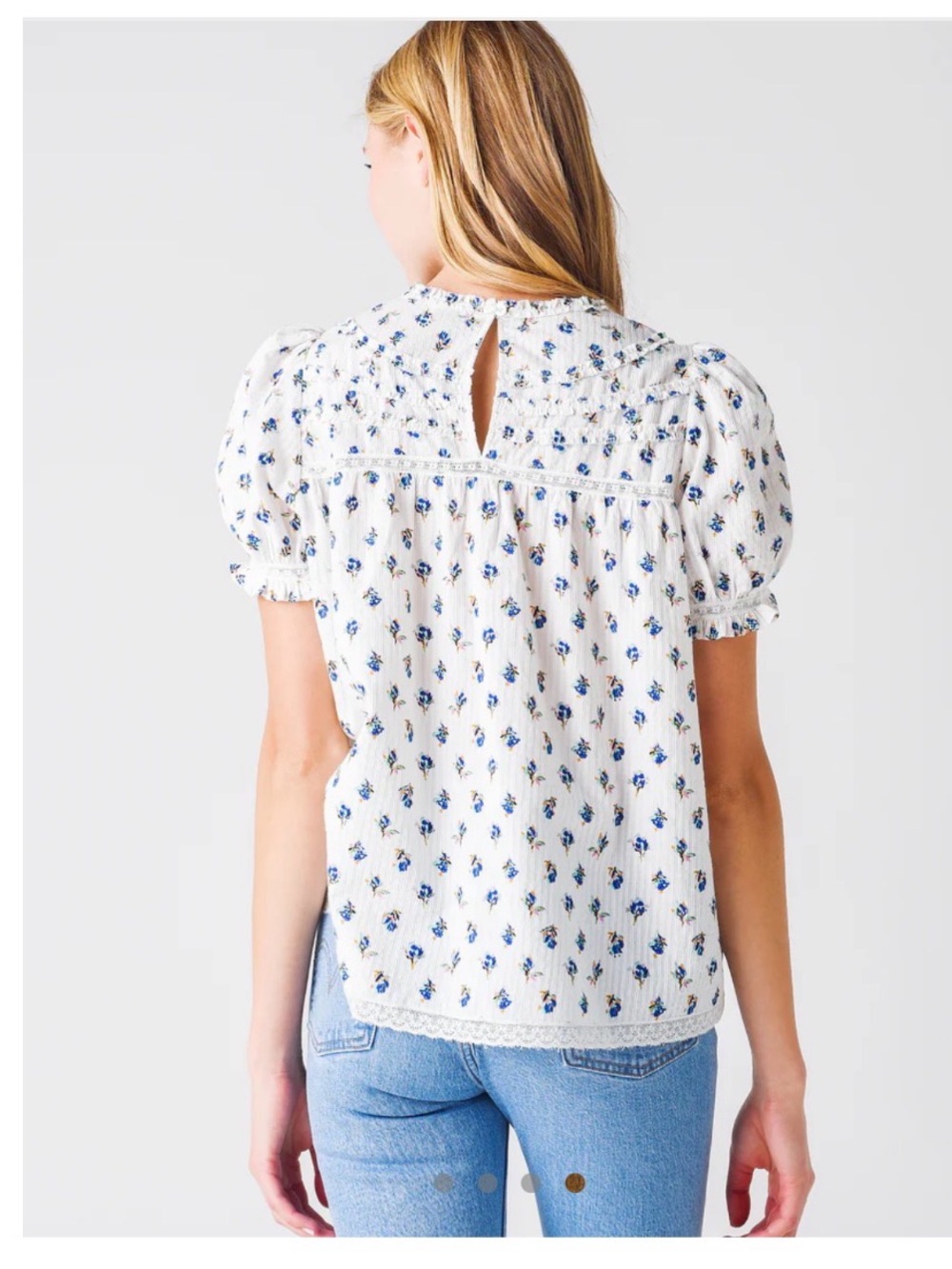 Zadig & Voltaire Tua Dobby Flower Top brunch on the patio essential Sz S - Picture 2 of 7